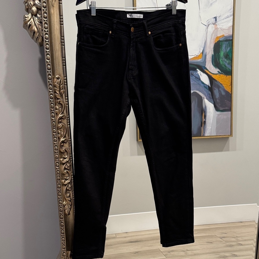 Zara Men's Bootcut Jeans in Black